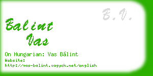 balint vas business card