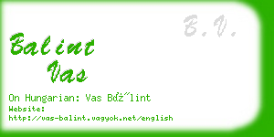 balint vas business card